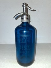 Vintage Cobalt Blue Seltzer Bottle  Glen Cove Beer Distributor N.Y. 26 Fluid OZ picture