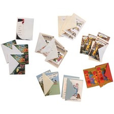 Vintage Party Invitation Card Lot Gangster Birds Humor Playing Cards picture