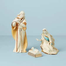 Lenox China FIRST BLESSING NATIVITY Holy Family 3 Pc. Christmas Figurine - AS IS picture