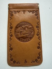 Vintage Switzerland Luzern Kapellbrucke Leather Souvenir Case Embossed Swiss picture