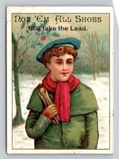 Nox Em All Shoes Woman Carries Ice Skate J R McKeeby Main St Towanda PA P384 picture