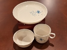 Rare 1940s American Airlines AA Flagship Syracuse China Airlite 3 Pc Dinner Set picture