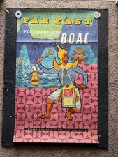 Original 1957 Thailand Unfolded 25 x 40 Vintage Advertising Travel Poster, Sout picture