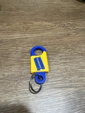 Blockbuster Video Yellow and Blue Vintage Key Chain Backpack Clasp picture