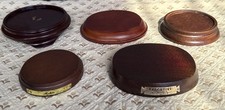 5 Vintage Wooden Figurine Display Stands picture