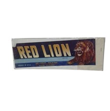 Authentic 1950’s Antique Vintage Red Lion Fruit Crate Label From California picture