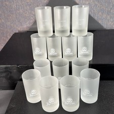VTG Bulk Lot of 14 Jagermeister Frosted Shot Glasses 2cl 4cl ARC Round Shooter picture