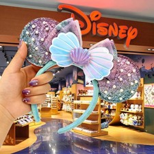 Ariel Little Mermaid Seashell Pearl Headband Disney` Parks Mickey Mouse EARS picture
