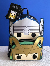 Loungefly Marvel Pop Thor & Loki Glow-in-the-Dark Cosplay Mini Backpack - NWT picture
