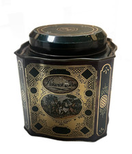 Vintage Douwe Egberts Pickwick Thee Tea Tin Caddy Netherlands Green Gold 80g picture