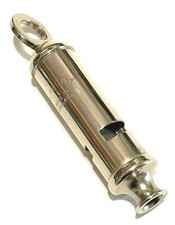 ACME City Trademark England Nickel-Plated Brass British Police Bobby Whistle NOS picture