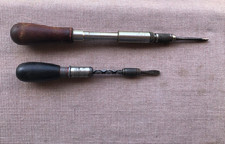 2 Yankee HANDYMAN No. 133H & N4.30 VTG North Bros. Push Turn Screwdriver USA picture