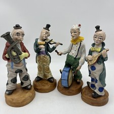 Ceramic Hobo Clowns Vintage Musical Band - Set Of 4 picture