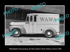 Philadelphia Pennsylvania The Wawa Milk Truck 1948 Large Historic Old Photo picture