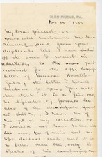 Antique Murder 1885 Handwritten Letter Ephemera Rare Pennsylvania Quaker picture
