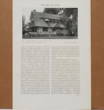 1909 Germantown PA Crenshaw House Wilson Eyre Architect Magazine Page Photo picture