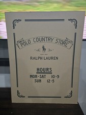 Vintage Authentic 1980s RALPH LAUREN COUNTRY STORE BILLBOARD SIGN 21x28  picture