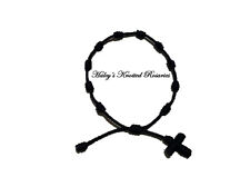 Knotted Rosary Bracelet - Black  picture