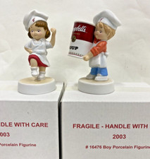 2003 Campbell's Soup  Boy Girl Porcelain Statue Figures 2 Piece Set picture