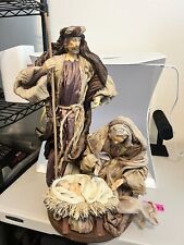Vintage department 56 Neapolitan Nativity Joseph Mary and Jesus 20” Tall picture