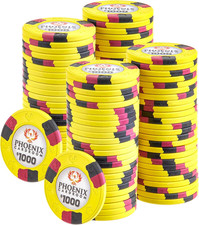 10-Gram Phoenix Professional Poker Chips Real Clay Set - Bulk Casino Chips picture