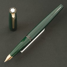 Authentic Vintage 1970s Montblanc 320 Forest Green 14K F Piston Fountain Pen picture
