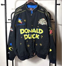 JH Design Disney Donald Duck Daytona 500 2004 Black Jacket Unisex 4XL picture