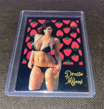 Denise Milani Rare Sexy Strawberry Refractor Holographic Trading Card custom picture