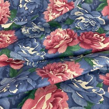 Vintage Peony Floral Fabric, 65β x 45β Romantic Cottage Garden Roses picture