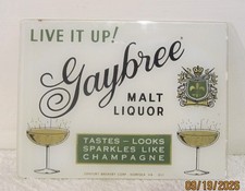 40s Gaybree Malt Liquor beer ROG glass sign Norfolk Va Century Brewery picture