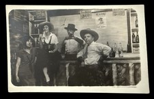 TIJUANA BAR COMICAL PROP RPPC 1920s TOURISTS BOOZE BEER SILLY REWARD POSTER picture