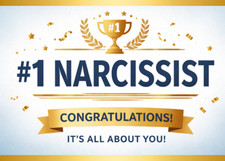 #1 Narcissist Prank Postcard – Bold Roast Joke – Anonymous Prank Mail – Funny picture
