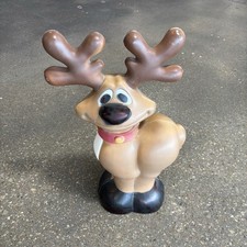 Vintage Smiling Reindeer General Foam Blow Mold Christmas Yard Decor 27
