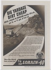 1939 Thew Shovel Co. Advertisement: Lorain 40 Diesel Dragline Crane Stockton CA picture