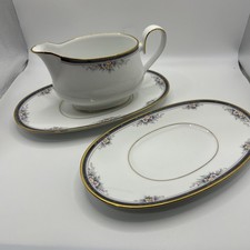 Noritake Vintage Gravy Dish Underplate Bone China & Butter Plate picture