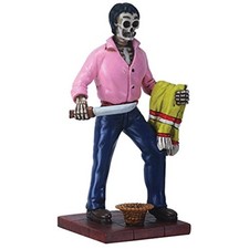El Valiente Skeleton with Knife Day of the Dead Dia de los Muertos Figurine 6 In picture