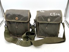 Pair of Vintage USGI EE-8-B-GY Field Telephones with Handsets & Canvas Cases picture