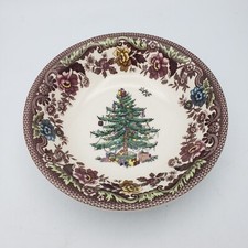 2 Spode Woodland Grove Christmas Tree Dessert Fruit Bowls Freezer Micro Safe NWT picture