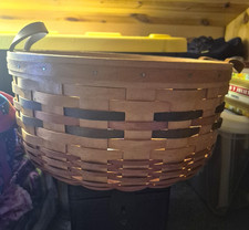 Vnt Longaberger Basket 1995 Shades Of Autumn Basket Of Plenty Round W/ Leather picture