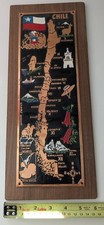 Copper Embossed metal Wall Map 4.75x13 5.8