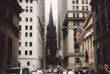 Trinity Church Federal Hall Wall Street New York City 1960 Old Photo picture