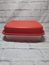 VTG Tupperware Season-Serve #1294 Large Meat Marinade Container-Sheer w/ Red Lid picture