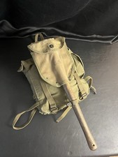 WW2 US Army Military M1945 Field Combat Backpack Green Rucksack Folding Shovel picture