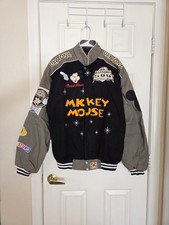 Disney MICKEY Daytona 500 Jacket JH DESIGNS Size xl BLACK  picture