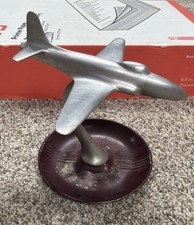 Art Deco Mid Century Ashtray Lockhead P-80 Shooting Star Aluminum Plane picture