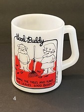Vintage Federal Milk Glass - 1976 O.E. Miller Good Buddy Coffee Mug picture
