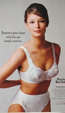 Vintage Lacy Lingerie Bra Photo Ad Clipping picture