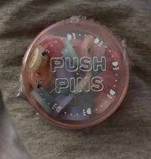 Vintage 1985 Rare Sanrio Push Pins Set with Case Authentic From Japan  picture