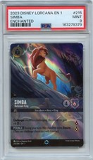 2023 DISNEY LORCANA SIMBA 215/204 THE FIRST CHAPTER ENCHANTED ENGLISH PSA 9 picture
