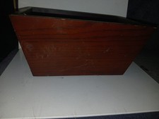 1970s Modern Walnut Wood Planter Box picture